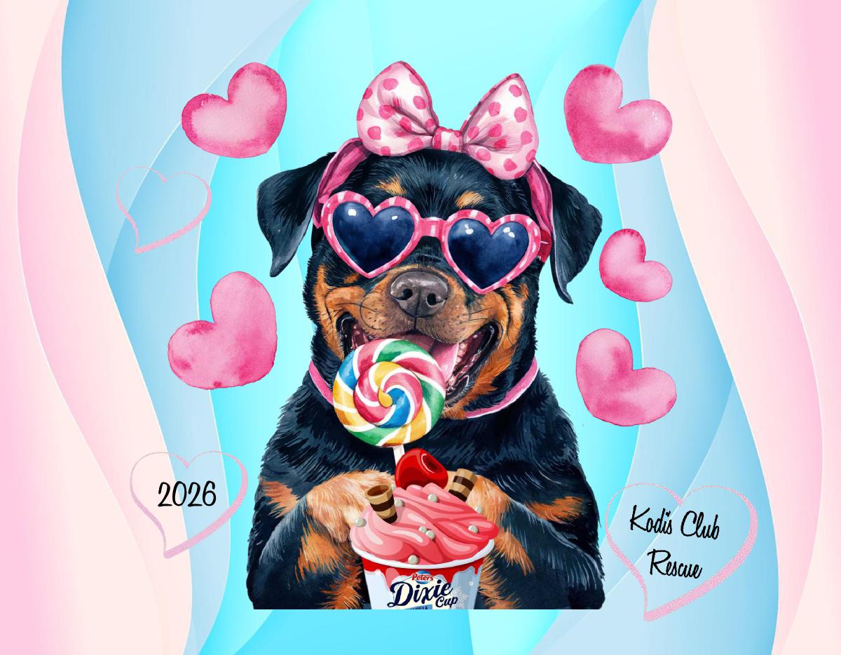 2026 Kodi's Club (Rottweiler) Rescue Calendar