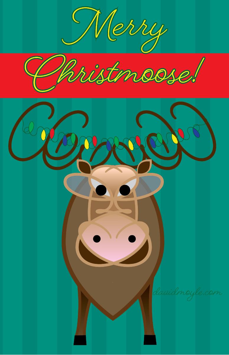 Moose Christmas Poster