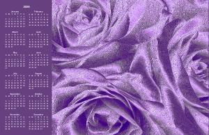 Purple Roses Poster Calendar