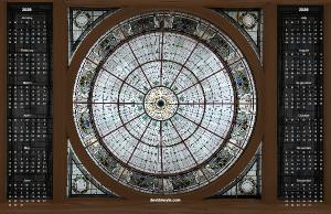 Stained Glass Skylight Poster Calendar