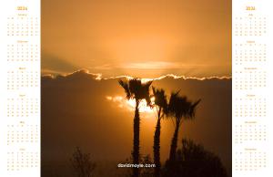 Desert Sunset Poster Calendar