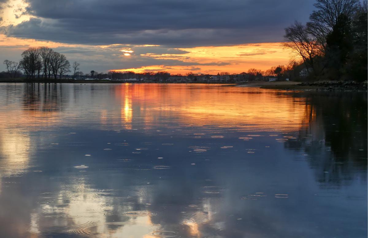 Danvers River in the Rain Poster