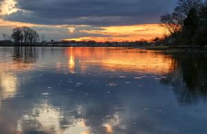 Danvers River in the Rain Poster