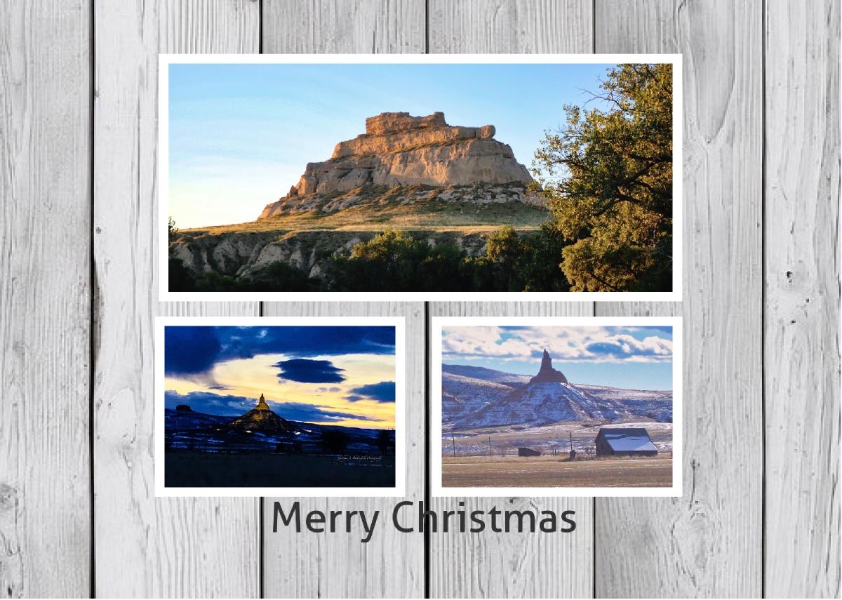Merry Christmas Western Nebraska Landmarks Card