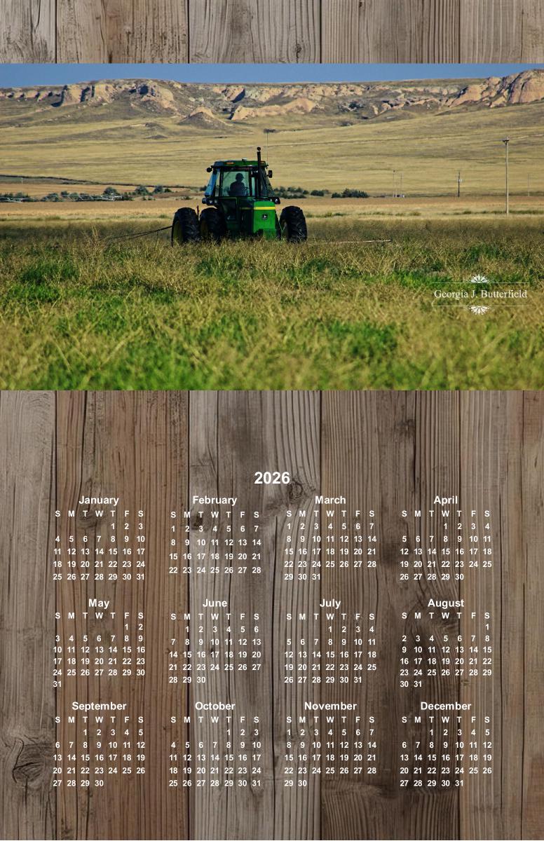 Love to Farm Poster Calendar