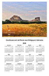 Courthouse and Jail Rocks Poster Calendar
