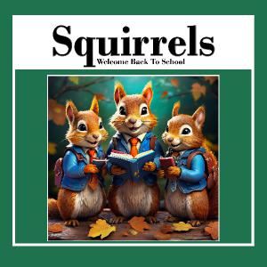 Squirrels School Wall Calendar