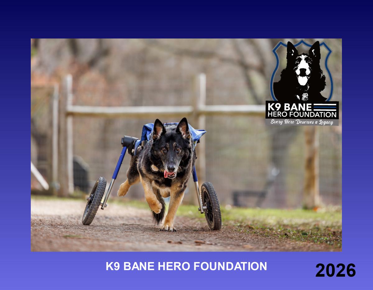 2026 K9 Bane Hero Calendar
