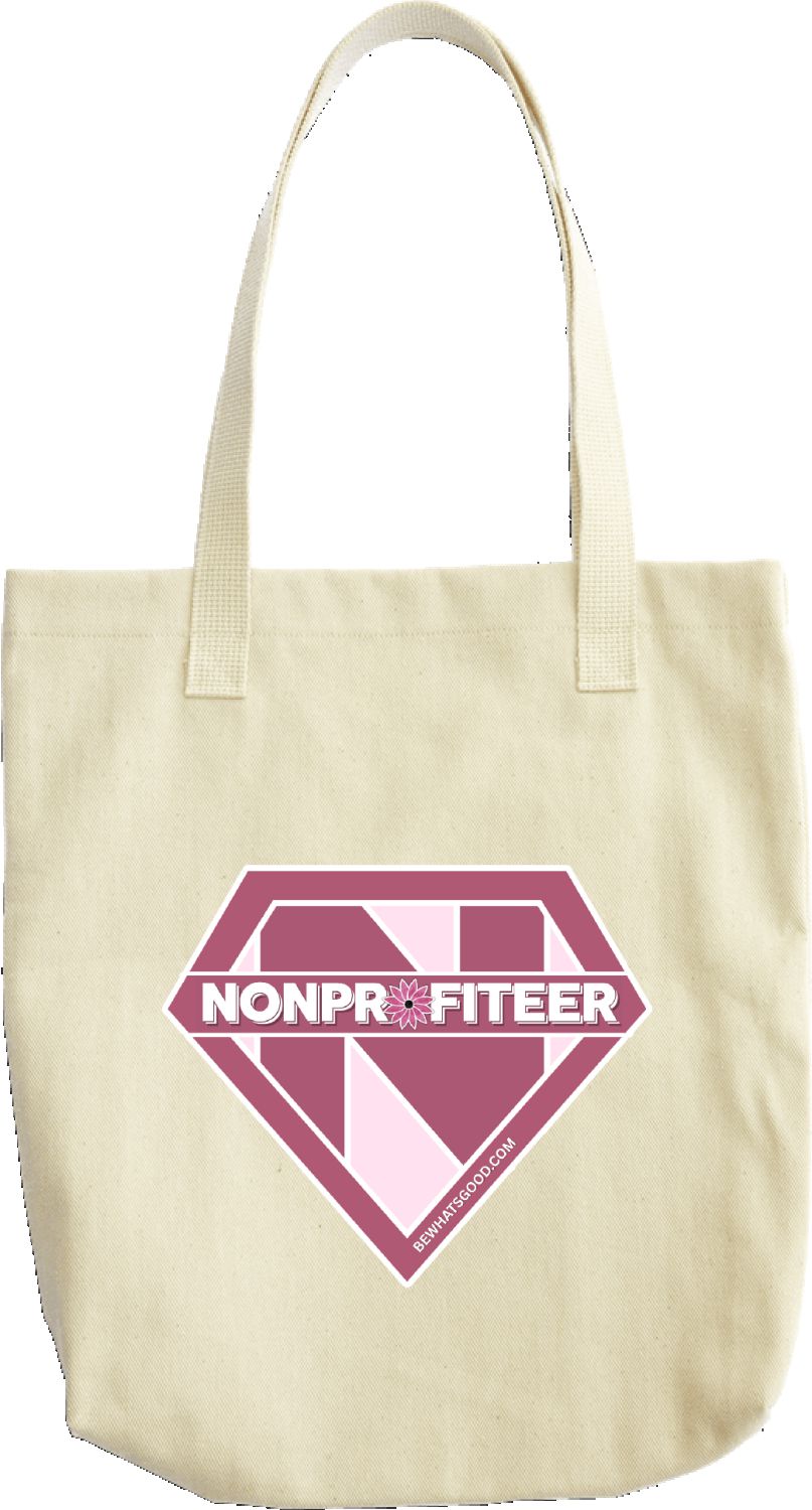 Nonprofiteer Superhero Tote - Pink