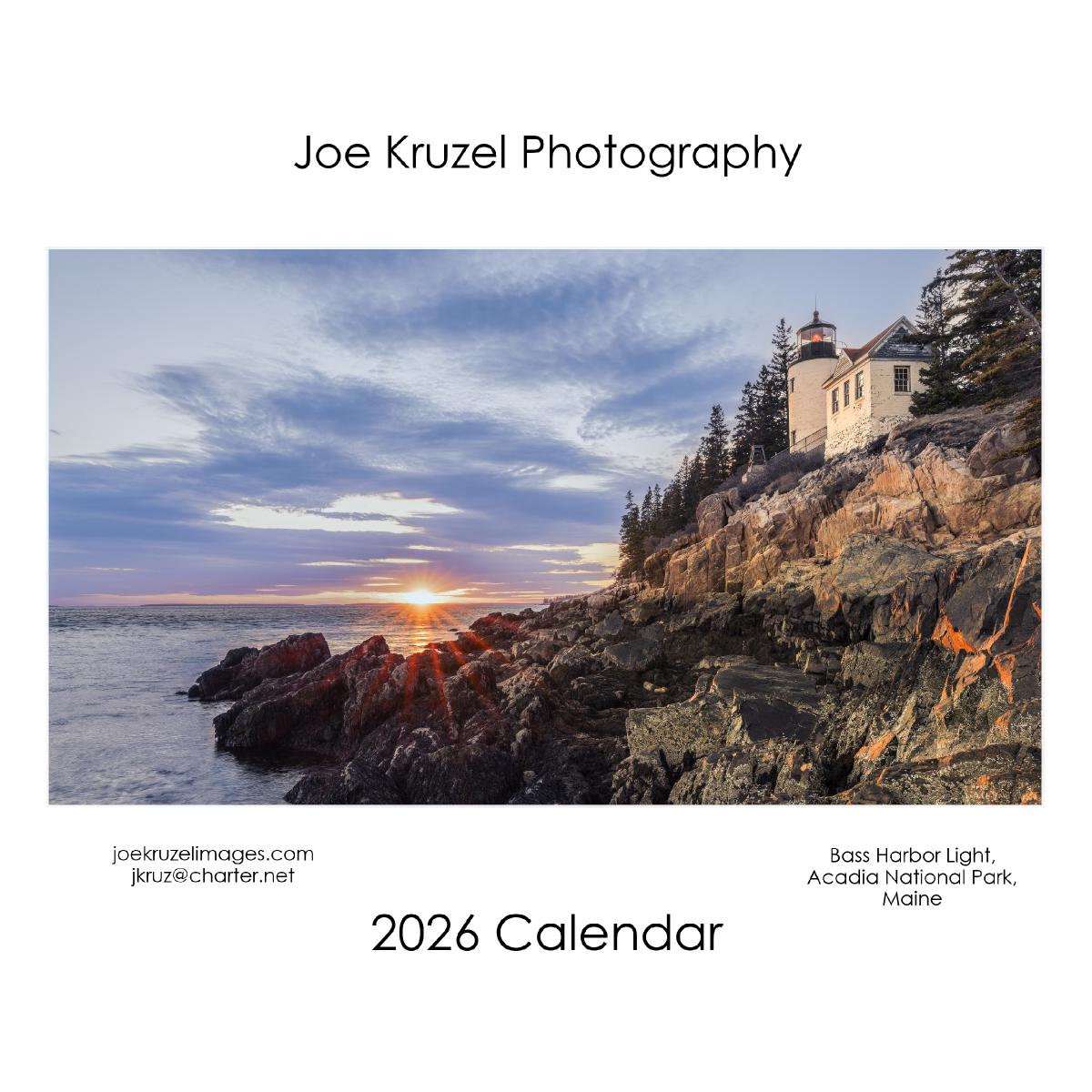 2026 Photo Calendar by Joe Kruzel