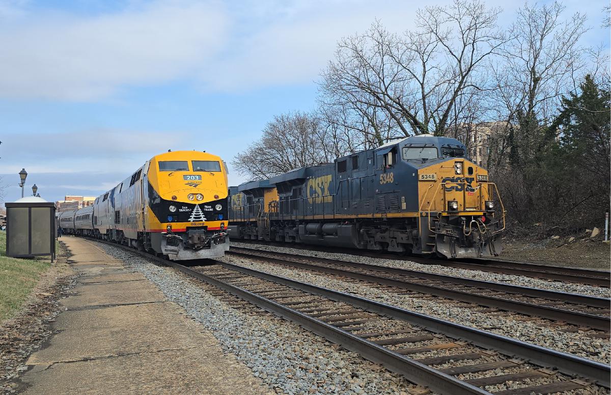 Amtrak Floridian and CSX at Alexandria