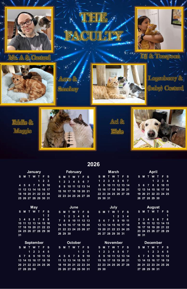 KA Faculty 2026 Wall Calendar