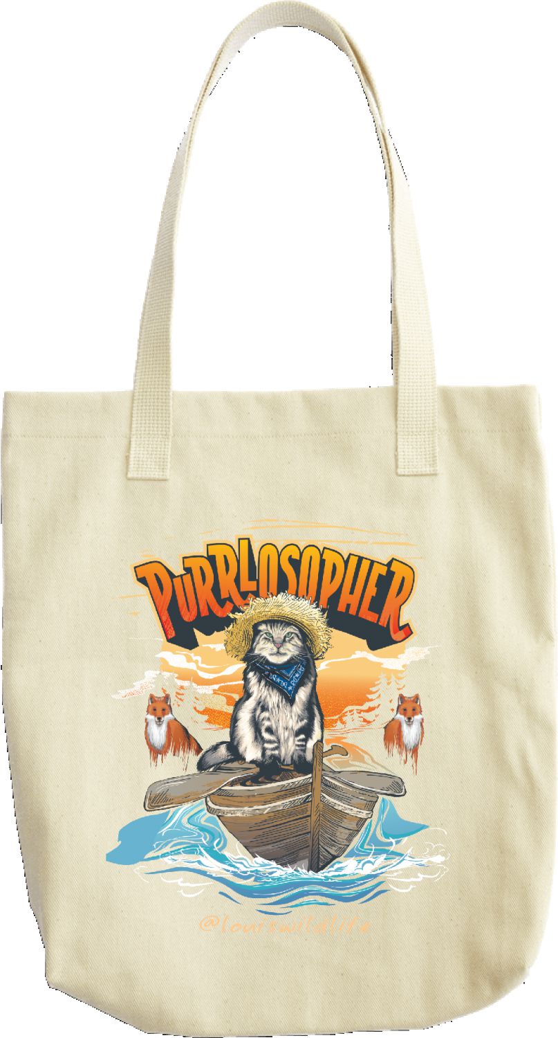 Tote Bag Louiswildlife Purrlosopher