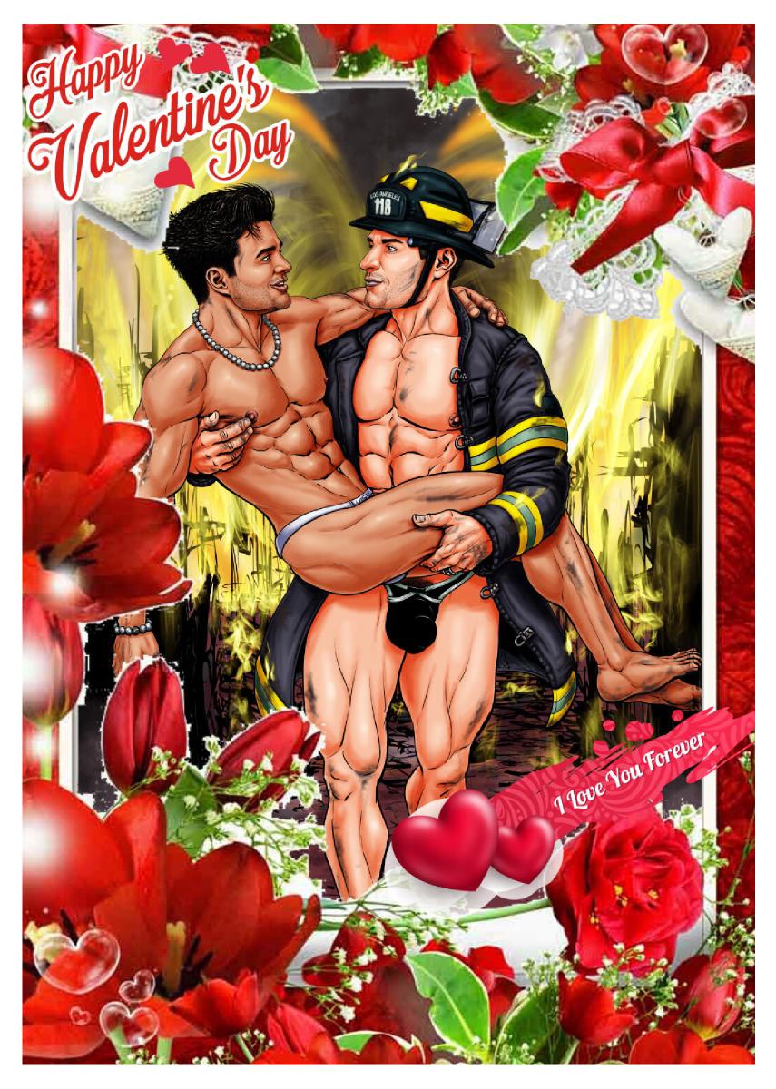 Tommy and Luis Valentines Card SFW