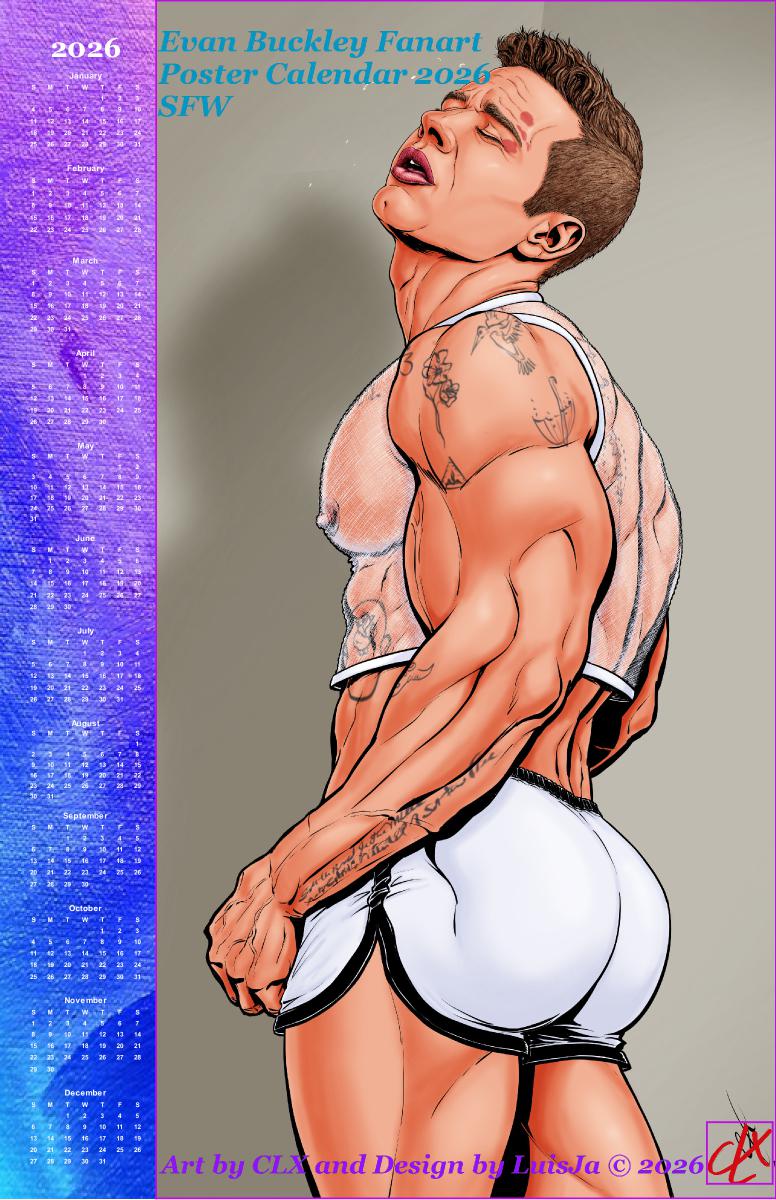 Evan Buckley Fanart Poster Calendar 2026 SFW