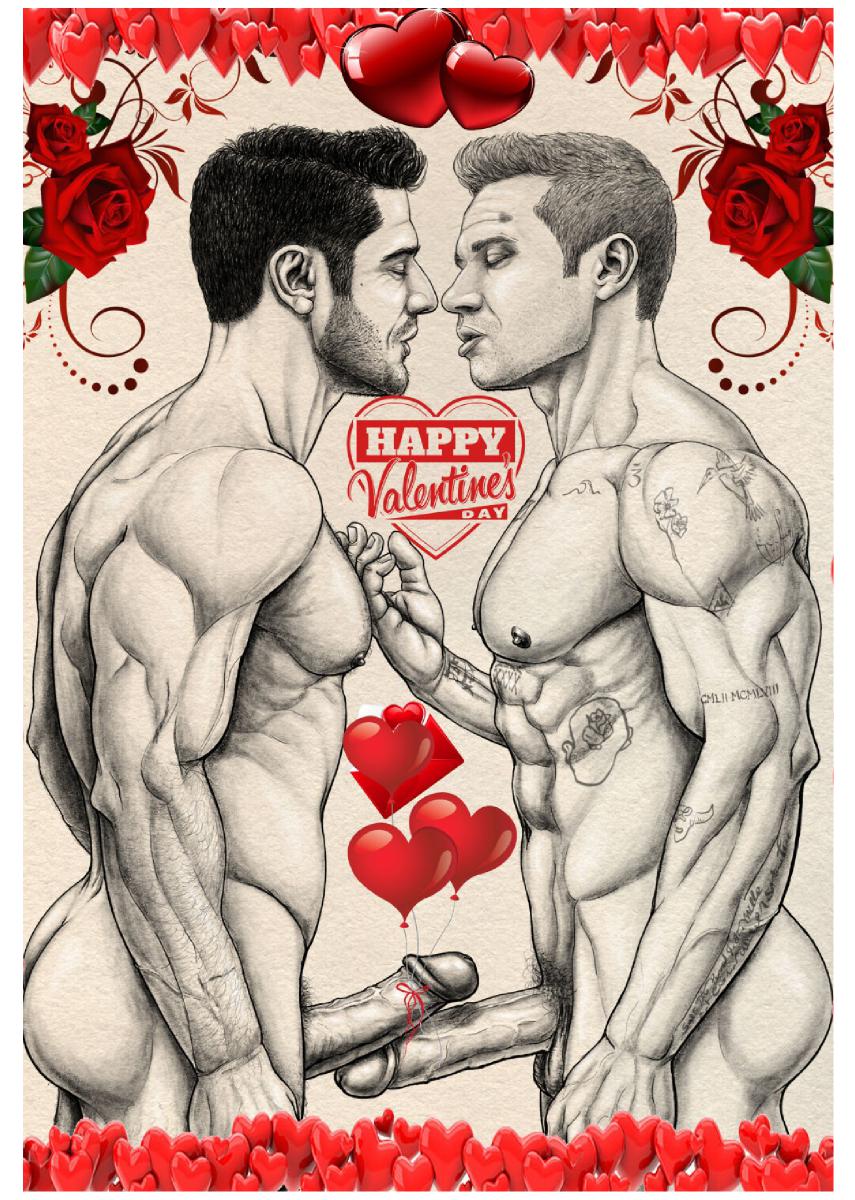 Buck and Tommy Valentines Card NSFW