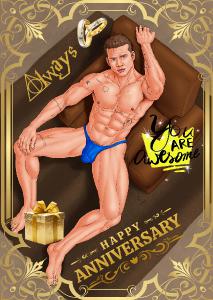 CLX Greeting Card Anniversary Buck 2 SFW