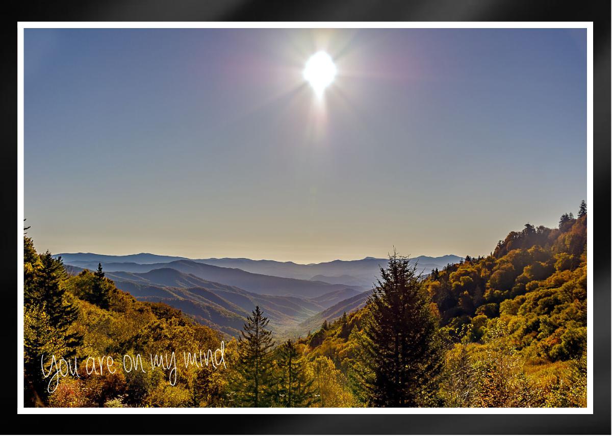 Sun Bright Misty Mountains Card