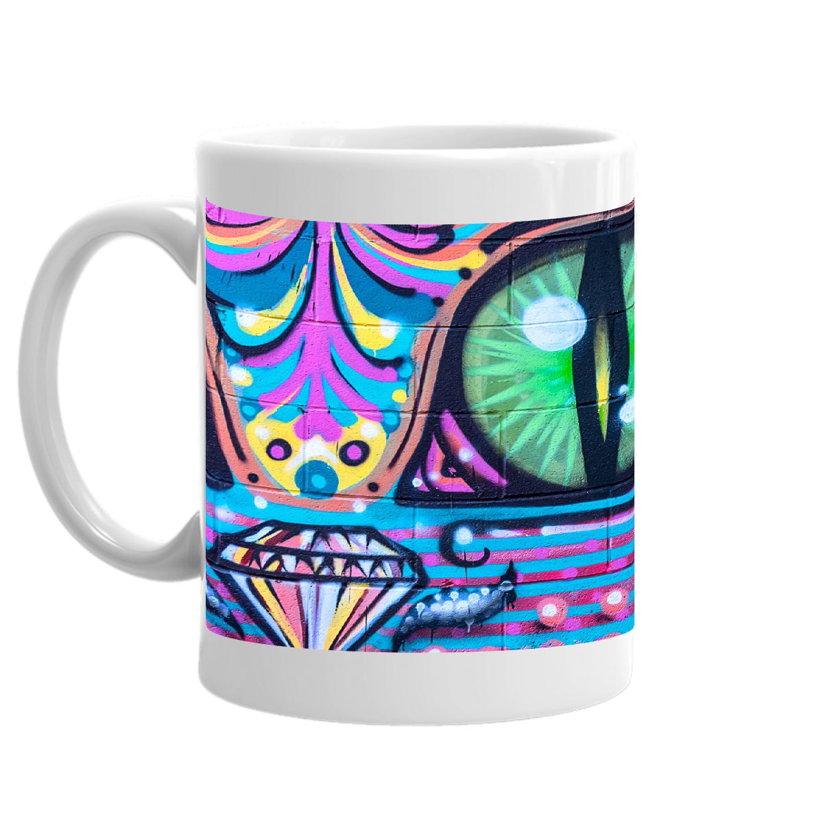 Colorful abstract cat graffiti cat
