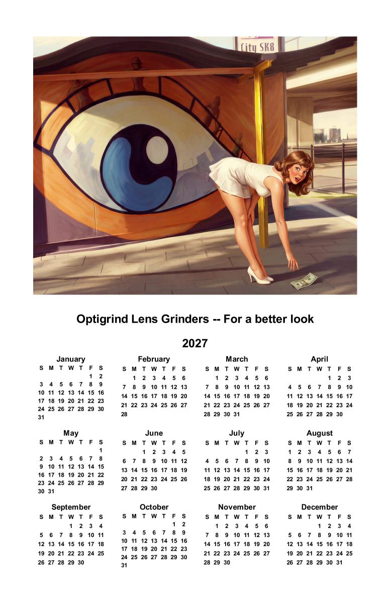 Poster-style pinup street scene