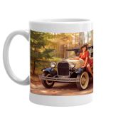 Shay Roadster (Model A Ford) pinup girl mug